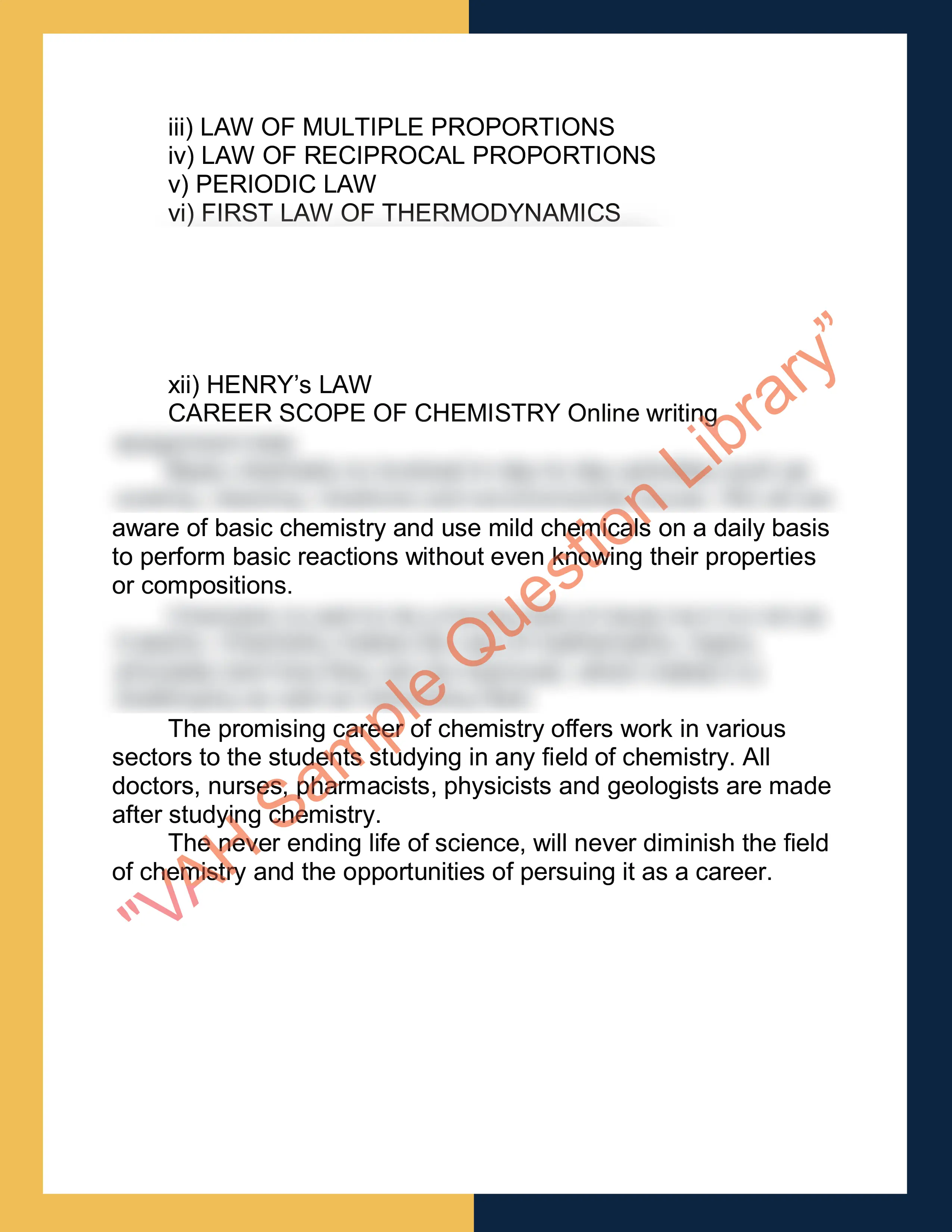 Chemistry assignment help online 2